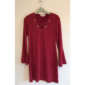 Michael Kors | Red Cross Front Bell Sleeve Dress